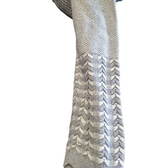 The Limited Gray Knit Modern Textured Pattern Turtleneck Sweater XL - Picture 8 of 12